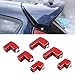 Bevinsee Wing Spoiler Riser Extender Kit Bolt-on Type Compatible with Ford Fiesta ST Hatchback 2014-2019, Wing Spoiler Riser Kit Aluminum Alloy Red