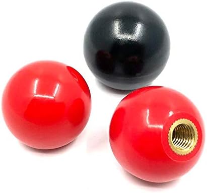 Cabinet Pulls 20PCS Black RED Bakelite Ball Lever Knob M4-M12 Brass Insert Lathe Ball Knob Copper Core Knob Ball Shaped Head Clamping Nuts - ( Color: Black; Size: M16X50mm )