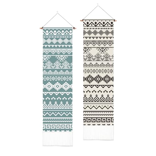 PLIGREAT Arazzo lungo e sottile, arazzo da parete in stile geometrico, per camera da letto, soggiorno, dormitorio, stanza, verticale, astratto, decorazione per la casa