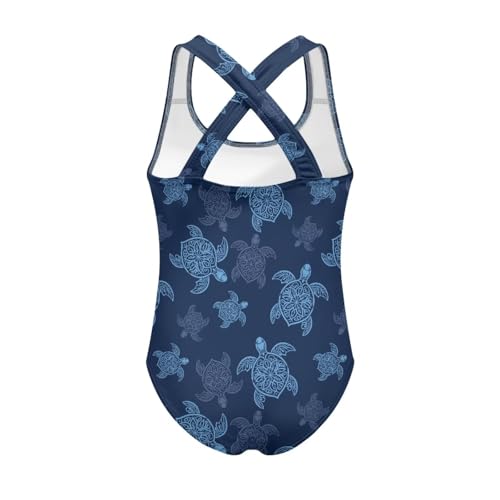 Image of JEOCODY Swimsuit for Girls One Piece Bathing Suit for Teens Crossback Hawaiian Beach Swimwear