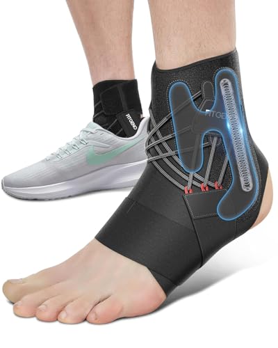 Fit Geno Ankle Brace for Sprained Ankles - Adjustable Breathable Support with Quick-Release Straps