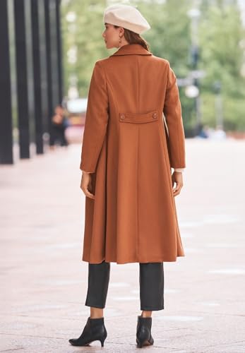 Jessica London Women's Plus Size Trapeze Wool-Blend Coat2