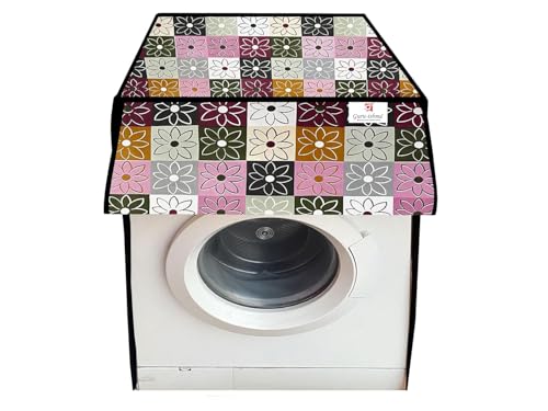 Image of Front Load Fully Automatic Washing Machine Cover for 8.5kg to 10kg | Waterproof & Dustproof Polyester Cover with Zip Closure | Suitable with Samsung, IFB, LG, Bosch & More (67 x 67 x 87 cm)