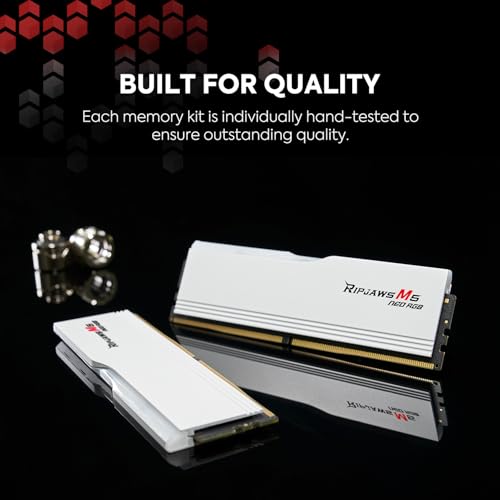 Image of G.SKILL Ripjaws M5 Neo RGB Series (AMD Expo) DDR5 RAM 32GB (2x16GB) 6000MT /s CL36-48-48-96 1.25V Desktop Computer Memory UDIMM - Matte White (F5-6000J3648D16GX2-RM5NRW)