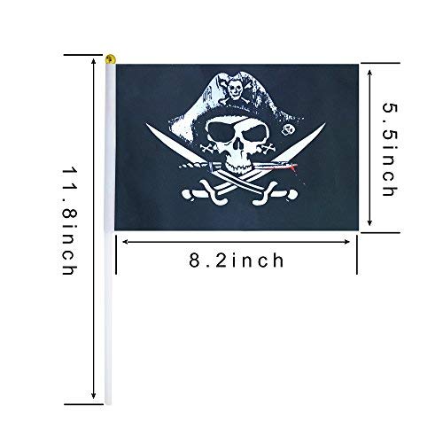 50er-Set Piratenflaggen Mit Rundspitze – Bunte Partydekoration Für Garten, Feste & Sportevents