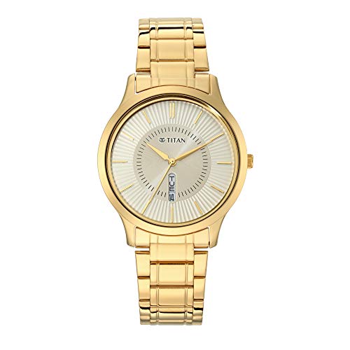 Titan Lagan Collection Analog Yellow Dial Men’s Watch-NN1845YM01/NR1845YM01