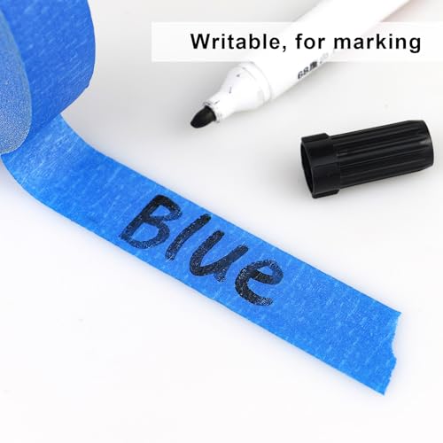 Image of 2 Pack Blue Painters Tape - Masking Tape 1 Inch Wide - Multi-Surface, Smart Adhesion, Indoor & Outdoor - 180FT Total - Paint Tape for DIY, Labeling, Art, Car, General Purpose (#3910)