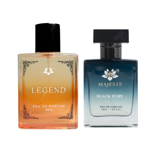 Image of Legend & Black Fury Perfume Pack of 2 | Luxury Long-Lasting | Unisex Perfume | Eau de Perfume | Pefume Combo | Legend 100 Ml & Black Fury 50 ml