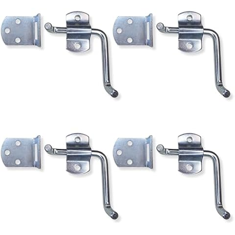 Mega Cargo Control 4 - Pack Straight Side Gate, Stake Bed Latches Bracket Set for Utility Trailer, Stake Body Gates, Sheds, Wood, Trucks, & Trailers Cover