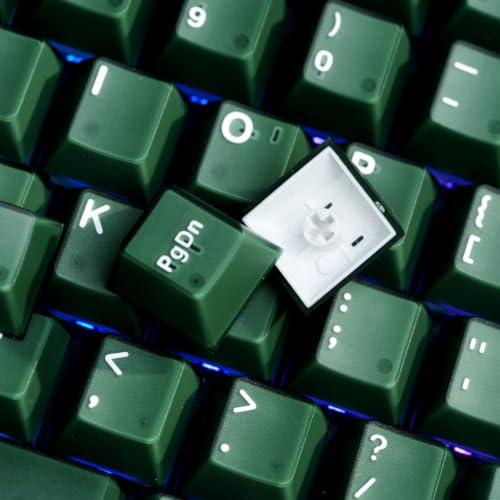 Image of dagaladoo Green Keyboard keycaps,Double Shot PBT keycaps Jade | Custom Key caps,Cherry Profile keycaps for Mechanical Keyboard 60 /65 /75 /TKL /96 /100% US Layout