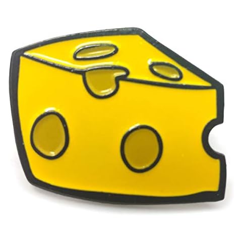 Applicable Pun Cheddar Slice Yellow Cheese Enamel Pin Cover