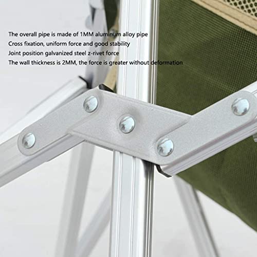 Silla de camping resistente, sillón plegable portátil de aluminio con marco de acero para uso en interiores y exteriores, diseño ligero y plegable