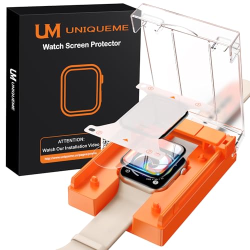 UniqueMe for Apple Watch Series SE/6/5/4 Screen Protector 44mm - 2 Pack [Strong Asorption] [Ceramic Film Not Glass] Bubble-Free Anti-Scratch HD Clear Cover Soft Film iWatch Easy Installation