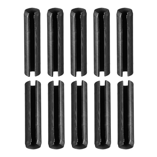 DTGN 3.3mm x 14mm(DxL) Scanalato Molla Perno - 20pz - Ottimo per Casa Macchina Fissaggio - Carbonio Acciaio Molla Tassello Tensione Rotolo Perno - Nero