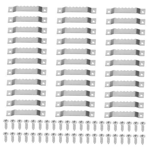 Image of 100pcs Serrated Picture Hangers Frame Hooks for Easy Picture Hanging Offices Homes and Schools Sturdy Non-Deformation Impact Resistant Hardware