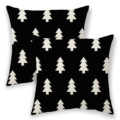 BETGINY Weihnachts-Kissenbezüge, 45,7 x 45,7 cm, 2 Stück,...