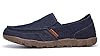 Lnafan Men’s Slip On Casual Loafers Flats Espadrilles Canvas Shoes Driving Shoes Dark Blue Size 11.5UK #1