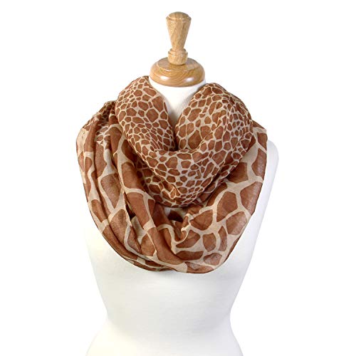 Scarf& Scarfand's Infinity Animal Print (Giraffe Brown) #TOP2