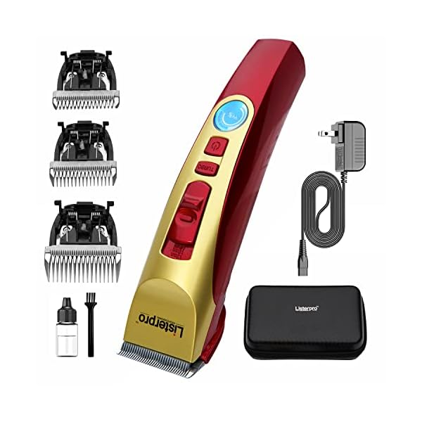 Dog Clippers Professional Heavy Duty Dog Grooming Clipper 2-Speed Low Noise High Power Rechargeable Cordless Pet Grooming Tools for Small & Large Dogs Cats Pets with Thick & Heavy Coats Dog Clippers Professional Heavy Duty Dog Grooming Clipper 2-Speed Low Noise High Power Rechargeable Cordless Pet Grooming Tools for Small & Large Dogs Cats Pets with Thick & Heavy Coats