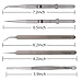 Tweezers, 5 Pcs Precision Tweezers Set, Anti-Static Stainless Steel Long Tweezers Kit for Electronics, Laboratory Work, Jewelry-Making, Craft, Soldering, Hobby, Watches, Car Machines Repair Etc