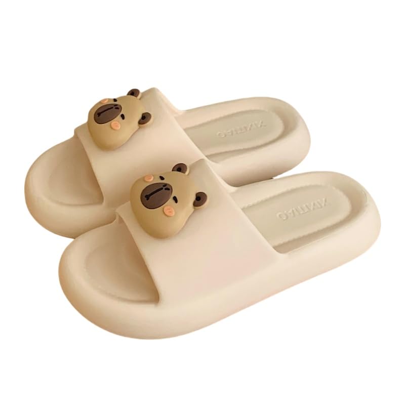Cute Capybara Slippers,Capybara Cloud Slides,Non Slip Shower Slipper,Summer Slides