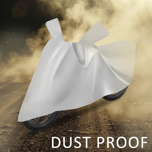 Image of Auto Hub Bike Cover Compatible with Shine SP 125 with Mirror Pocket, Dustproof, Heat Resistant, Triple Stitched, CB Shine SP Bike Cover- Plain Silver