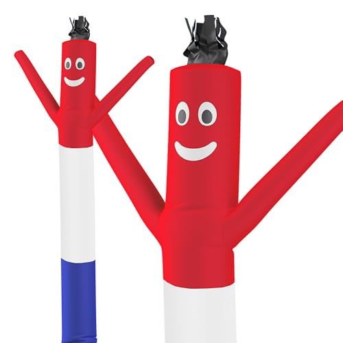 Image of LookOurWay Air Dancers Inflatable Tube Man Attachment - 10 Feet Tall Wacky Waving Inflatable Dancing Tube Guy for Business Promotion - Blower Not Included - Red /White /Blue USA