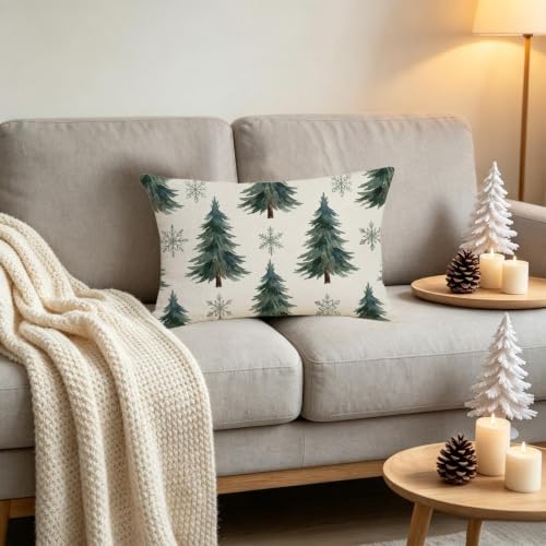 2 Pcs Christmas Pillowcase with Xmas Tree Snowflake Design Home Decor - image 5