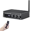 Inwa Amplificador de Audio Bluetooth Estéreo, 200W Doble Canal Mini Receptor Hi-Fi Estéreo, Amplificador de Potencia 2.0CH con HDMI(ARC), Óptico, Coaxial, USB, RCA para Altavoces de Hogar 100W x 2 con Pantalla LED, Control de Graves/Agudos 2
