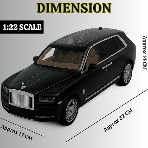 Image of GRAPHENE 1:22 Scale RC DieCast Metal Smoke Car Rolls-Royce Openable Door Light and Spray Effect Model Remote Controlled Toy Car Gifts Mist Toys for Kids Boy Girl
