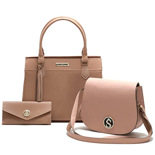 Bolsas Femininas Grande, Pequena e Carteira Santorini Handbag (Nude)