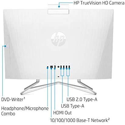 Image of HP 23.8 inch Touchscreen IPS FHD WLED backlit All-in-One Desktop, AMD Ryzen 3 3250U, 8GB DDR4, 1TB 7200RPM HDD + 256GB PCIe NVMe SSD, Optical Drives, WiFi, Bluetooth, Camera, Media Card Reader, Windows 10