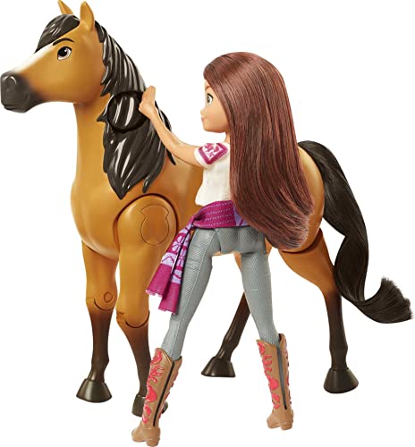 Muñeca Lucky y figura caballo Spirit juego Mattel miniatura 5