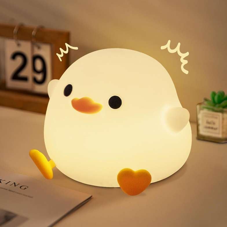 Image of Duck LED Night Lights Touch Sensor, USB Rechargeable, 7-Color Changing Lamp for Kids' Room & Baby Gift (Duck-Multi) (Duck-Multi)