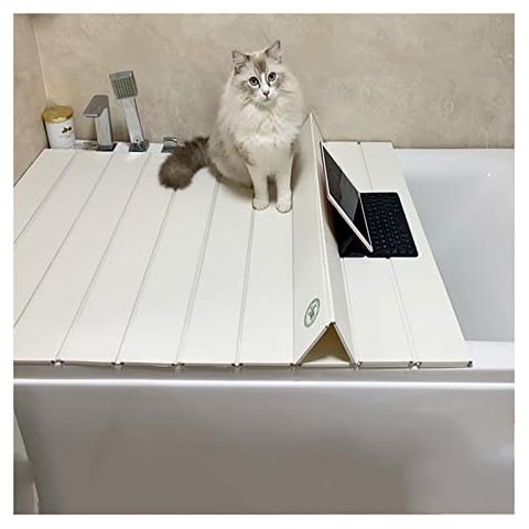 MNBVH Badewannenabdeckung Belastbar Material Badewannenablage Auflage auf der Wanne PVC Dämmplatte Weiß Anti-Staub Badewanne Abdeckung 22 Größen Cover