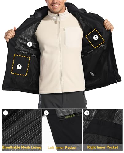 image for MAGCOMSEN Waterproof Raincoat & Travel Jacket - Windbreak & Mountain C