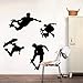 Adesivo da parete Adolescenti che giocano a Skate Adesivo murale per bambini Teens Room Home Decor Skate Surf Wallpaper Poster Poster da parete