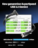 GRAUGEAR 20 Gbit/s USB-C rozszerzenie gniazda PCI, adapter A-Key na USB C, USB 3.2 Gen2 x 2 20 Gbps, 20 pin USB-e Header, czarny