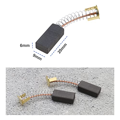 Create idea 2 pary wymiennych szczotek węglowych kompatybilnych z wymiennymi szczotkami silnika Moretti 6 x 9 x 20 mm
