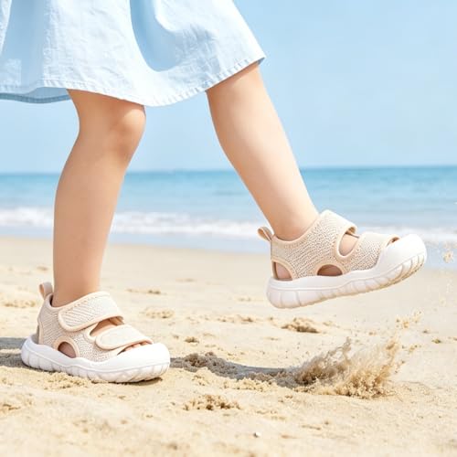 Image of BMCiTYBM Baby Boy Girl Closed Toe Summer Toddler Sandals Lightweight Shoes Infant Non-Slip First Walking Sneakers 6 9 12 18 24 Months 2-3 Years