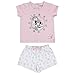 Cerdá Pijama de Minnie Mouse-Camiseta + Pantalon de Algodón Juego, Rosa, 12 Meses Unisex bebé