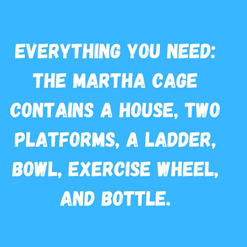 Savic-Martha-Double-Hamster-Guniea-Pigs-Cage-Cage-Contains-a-House-Two-Platforms-Ladder-Bowl-Exercise-Wheel-and-Bottle-Fun-and-Activity-Cage-for-Small-Pets-19-x-12-x-11-inch