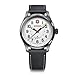 Price comparison product image Wenger Mens Watch Terragraph Ø 43 mm, Swiss Made, Analogue Quartz, Water-Resistant up to 100 m, Leather Strap, Black/White, 01.0541.126