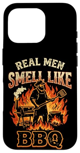 Real Men Smell Like BBQ �ʔ��� �O���� �X���[�J�[ ��� �s�b�g�}�X�^�[ �X�}�z�P�[�X iPhone 16 Pro �p