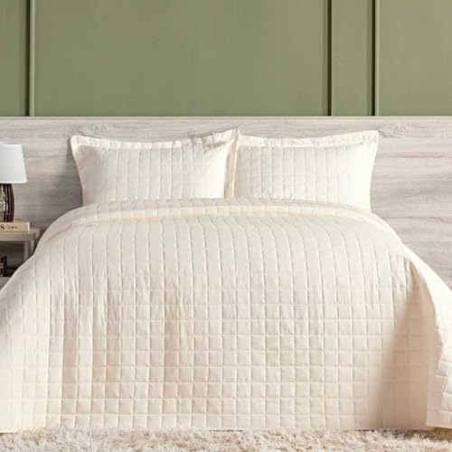 Kit Cobre Leito 400 Fios Completo Dupla Face Solteiro, Casal, Queen e King Size. (Marfim, Casal - 3 pcs)