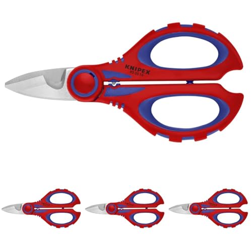 Image of KNIPEX Electricians' Shears, 6.25-Inch | With Crimp Area | For Ferrules | Pack of 4