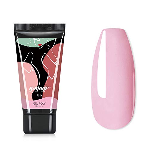 Yayoge Poly Gel Nail Extension Gel 30ml Pink Poly Gel Nail Gel Nail Builder Gel Nail Art Easy DIY Salon and Home