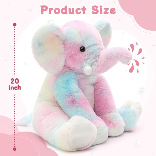 Image of MorisMos Elephant Stuffed Animal, 20 Inch, Soft Plush Toy, Kids Gift, Decor