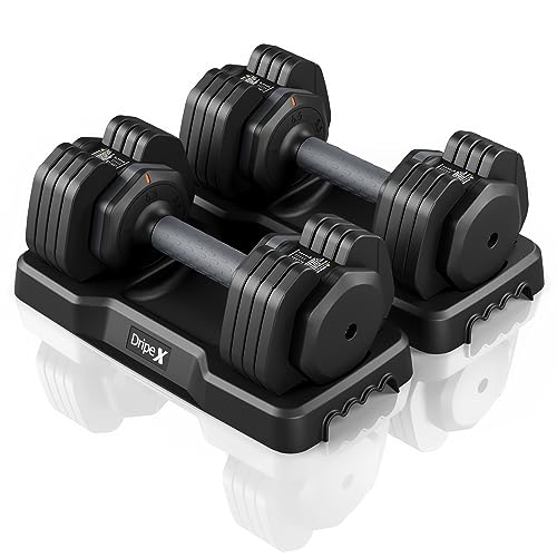 Dripex Hantel Verstellbares Hantelset 11 kg ein Paar, Hantel mit...