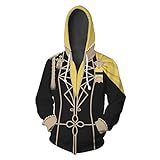 Weixu Fire Emblem: Three Houses Claude Dimitri Edelgard S-5XL Printed Hoodies Cosplay Costume Yellow
